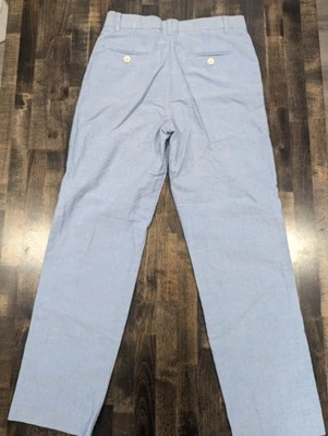 Pantalones chinos Tommy Hilfiger azul cambray frente plano niños talla 14 costero preppy Foto 1 de 4