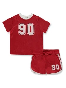 Jolie & Joy Girls' 2-Piece Sport Jersey Shorts Set Outfit Color: black Size: 14 - Picture 1 of 2