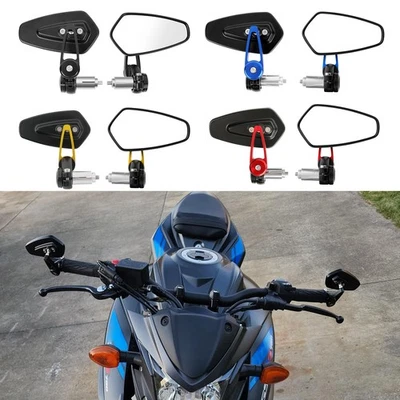 Par de espejos retrovisores laterales de manillar de 7/8" para Suzuki GSX-S750 GSX-S1000 125 Foto 1 de 4
