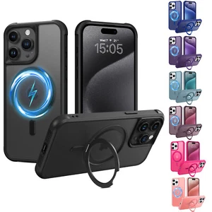 Funda para iPhone 16/15/14/13/12/11 Pro Max pesada a prueba de golpes con soporte magnético cubierta - Imagen 1 de 751
