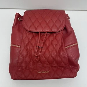 Vera Bradley Amy Quilted Leather Backpack in Tango Red - Picture 1 of 3