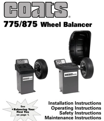 ПАЛЬТО 775/875 БАЛАНСИРОВЩИК ШИН/КОЛЕС ИНСТРУКЦИЯ ПО ЭКСПЛУАТАЦИИ на CDROM - Изображение 1 из 3