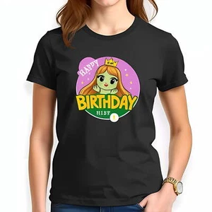 Birthday T-Shirt for - Light-Skinned Girl with Orange Hair & Crown -All cotton - Picture 1 of 4