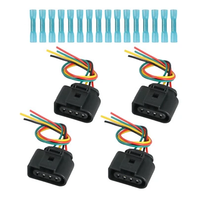 4 Pack Ignition Coil Connector Harness Plugs W/Terminals for Audi Q5 R8 Q7 TT - Image 1 of 4