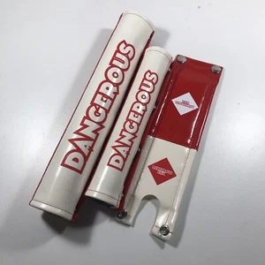 DANGEROUS DIAMONDBACK RED WHITE Pad Set P.K. Ripper BMX OLDSCHOOL KUWAHARA - Picture 1 of 13