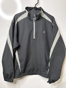 Men’s Ping Medium Pull Over Windbreaker Black Quarter Zip Long Sleeve  - Picture 1 of 8