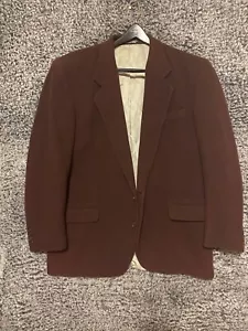Blazer Zylos George Machado Para Hombres 44R Borgoña Mezcla de Cachemira Italiana Abrigo Deportivo - Imagen 1 de 11