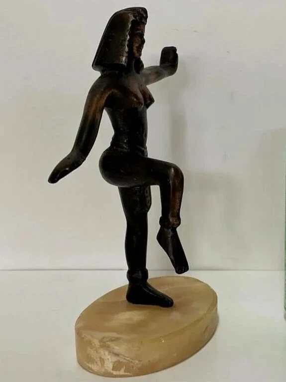 BRONZE EGYPTIAN DANCER STATUE 7.2" Foto 1 de 4