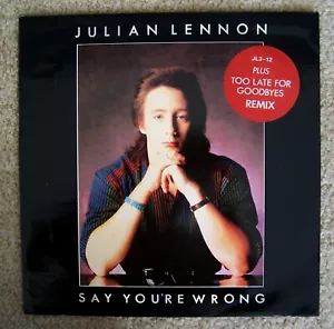 12" LP w/PICTURE COVER IMPORT - "SAY YOU'RE WRONG" by JULIAN LENNON 1985 (John) - Picture 1 of 4