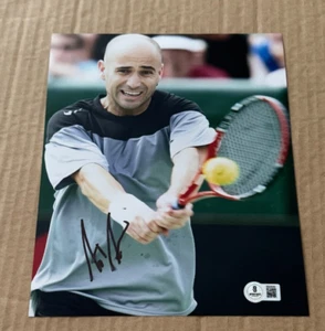 TENNIS GREAT ANDRE AGASSI SIGNED 8X10 TENNIS PHOTO BECKETT COA HAND SIGNED #5 - Picture 1 of 1