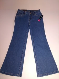 Faded Glory Jeans Midrise, Bootcut Leg Blue Girls Size 5 Slim Stretch Waist NWT - Picture 1 of 7