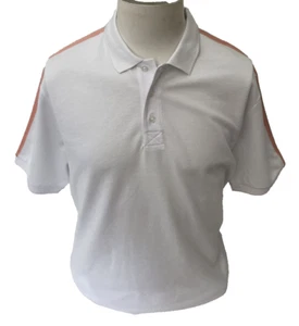 A-Frame Polo - Herren Poloshirt Weiß Kurzarm Baumwolle Stretch - NEU - Large - Bild 1 von 7