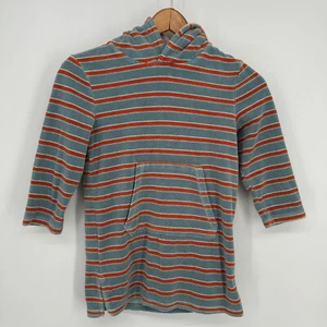 Mini Boden Toweling Throw On Boys 6-7Y Blue Striped Swimwear Cover Up Beach - Picture 1 of 7