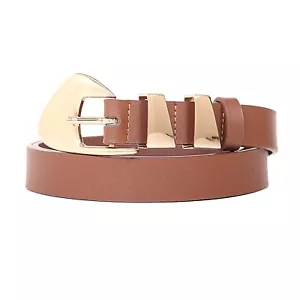 Women Leather Belt for Jeans Pants Casual Work Fashion Ladies Skinny Dress Wa... - Picture 1 of 8