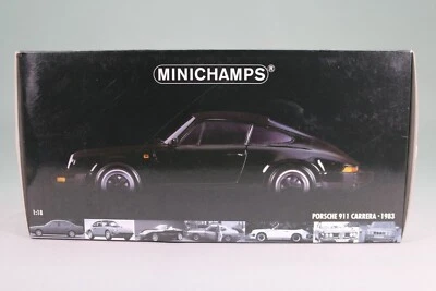 LE962 MINICHAMPS 100063020 Voiture 1/18 Porsche 911 Carrera coupé 1983 noire - Photo 1/4