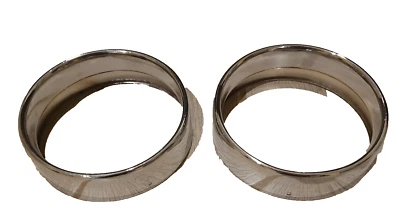 COPPIA GHIERE cromate FARI ANTERIORI FIAT 500EPOCA  F L R - Imagen 1 de 4