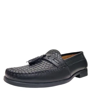 Nunn Bush Mens Strafford Tassel Woven Loafer Leather Black 8.5 W US 7.5 UK 41... - Picture 1 of 6