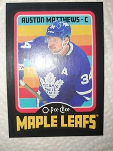 2024-2025 o pee chee AUSTON MATTHEWS RETRO BLACK BORDER 82/100 - Picture 1 of 2