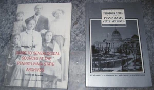 2 Guide Books Genealogical Sources & Photos at the Pennsylvania State Archives - Picture 1 of 16