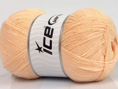 Лот из 4 мотков сверхтонкой пряжи Lorena хлопок 4x100 г светло-оранжевый - Изображение 1 из 4