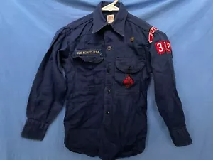1950s-60s CUB SCOUT Uniform Shirt Detroit Community Strip Bobcat Pin Wolf Patch - Bild 1 von 12