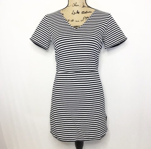 Abito da pattinatore Kate Spade sabato XS nero bianco a righe