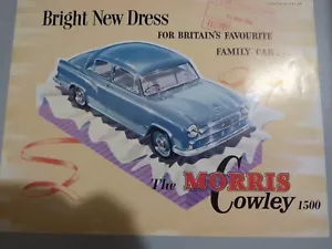 Morris Cowley 1500, 1956, folleto de venta de automóviles desplegable - Imagen 1 de 2