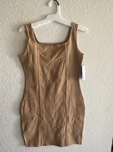 Wild Fable | Women's Sleeveless Seamed | Bodycon Dress Camel | Sz Medium - Picture 1 of 7