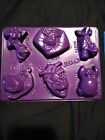 Madagascar 3 and Monsters university purple and blue collectible jello molds Lt2