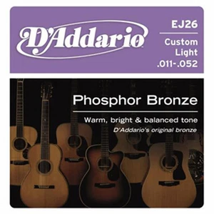Cuerdas de guitarra acústica con luz personalizada D'Addario EJ26 fósforo - Imagen 1 de 1