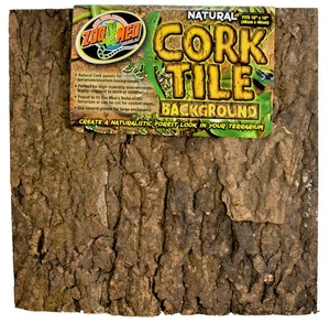 Zoo Med Natural Cork Tile Background Brown 1ea/18In X 18 in, LG - Picture 1 of 1