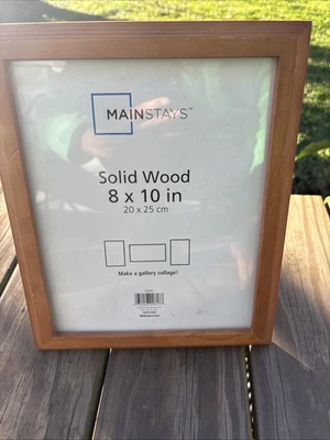 Marco de fotos tamaño foto 8 X 10 madera maciza madera clara color independiente Foto 1 de 4