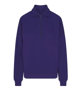 Skims Cotton Fleece Oversized Half Zip Pullover, Concord, Medium - Picture 1 of 4