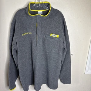 Suéter Oregon Ducks Para Hombres XL Gris Columbia PFG Pesca Vellón NCAA Fútbol - Imagen 1 de 12