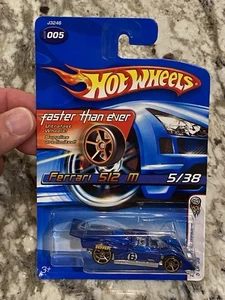 2006 Hot Wheels #005 First Editions 5/38 FERRARI 512 M Blue w/Gold 5 Spoke - Picture 1 of 1