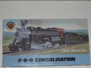 Bachmann 2-8-0 Consolidation Ho Scale Reading Locomotive & Tender,New in Box $75 - Picture 1 of 5