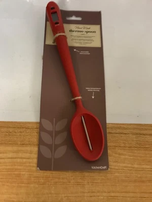 KitchenCraft Home Made Jam Thermometer / Sugar Thermometer Spoon, Red, 32 cm - Image 1 of 4