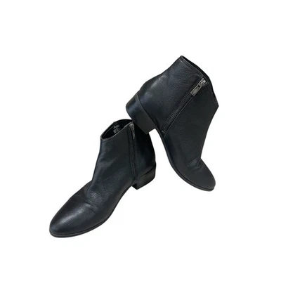 Botín American Rag AR Jolene para mujer talla 9,5 cuero negro cremallera tacón bloque Foto 1 de 4