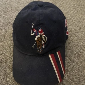 US Polo Assn Hat Adjustable #3 Horse Blue And Red - Picture 1 of 5