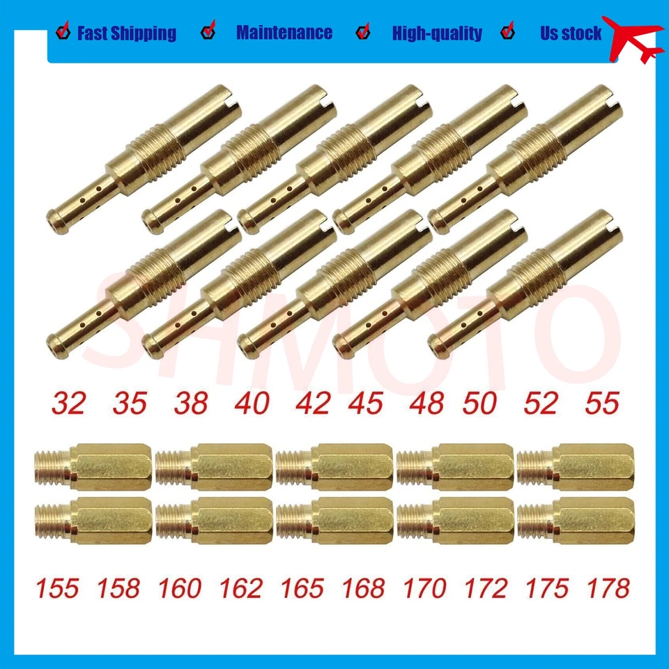 Juego de 10 piezas de kit de jet principal de piloto lento para Yamaha V Star 1100 XVS1100A 2001 Foto 1 de 4