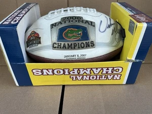 URBAN MEYER signiert Football Gators 2006 National Champions mit Metallplatte! RAR! - Bild 1 von 5