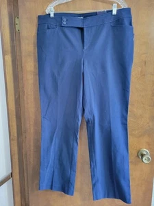 Chaps Womens Sz 16 Slimming Pants (Navy) - Picture 1 of 4