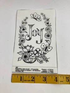 Joy Butterflies Flowers Floral Mini Picture to Paint TRI CHEM Liquid Embroidery - Picture 1 of 2