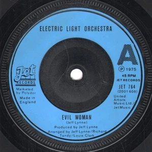 Electric Light Orchestra Evil Woman 7" vinyl UK Jet 1975 blue plastic label - Picture 1 of 2