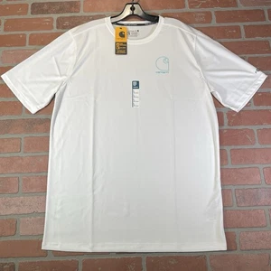 Carhartt Force Sun Defender Light Weight Anti Odor Mens L Tall 106163 White NWT - Picture 1 of 17