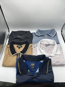 A Lot Of 5 mens golf shirts Sz large short sleeve good condition Oakley And More - Picture 1 of 7