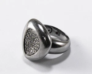 ROBERTO COIN CAPRI PLUS RING GESCHWÄRZT 925 STERLINGSILBER DIAMANT, GRÖSSE 7,5 - Bild 1 von 6