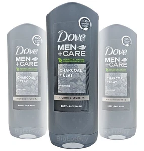 Dove Men+Care CARBÓN+ARCILLA Purificador Cuerpo Rostro y Cabello Jabón 400 ml = 13,5 fl oz Venta - Imagen 1 de 6