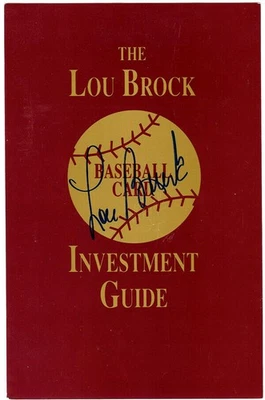 Lou Brock Autographed Signed 5.5x8.5 Guide St. Louis Cardinals - Image 1 of 2