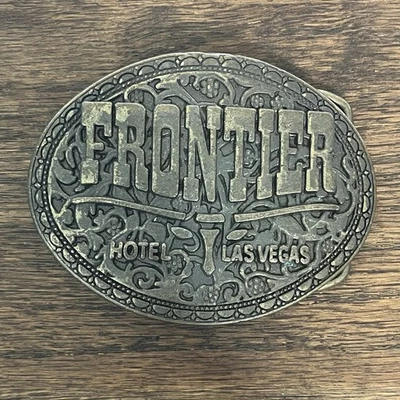 Vintage Belt Buckle  Frontier Brass  Hotel & Casino Old Las Vegas Gold Rush - Image 1 of 4